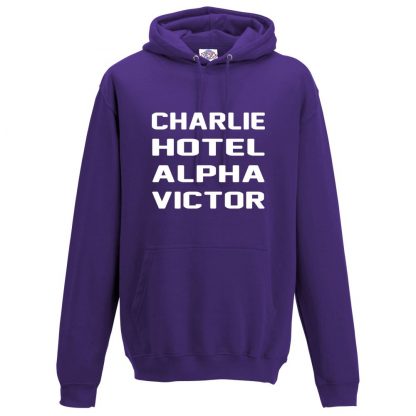 Mens C.H.A.V Hoodie - Purple, 3XL