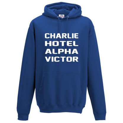 Mens C.H.A.V Hoodie - Royal Blue, 3XL