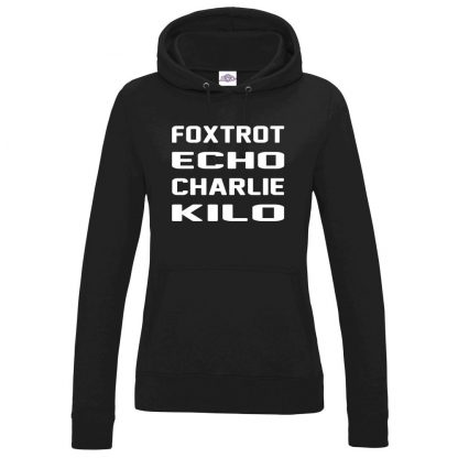 Ladies F.E.C.K Hoodie - Black, 18