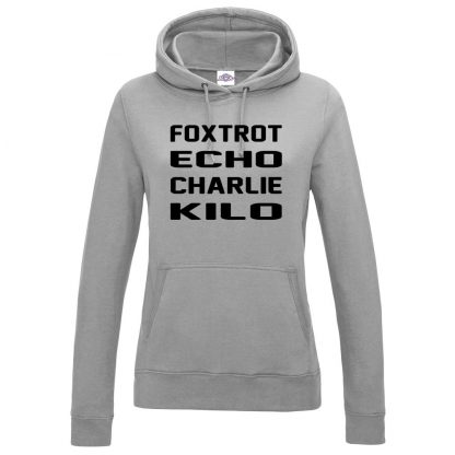 Ladies F.E.C.K Hoodie - Grey, 18