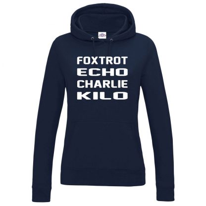 Ladies F.E.C.K Hoodie - Navy, 18