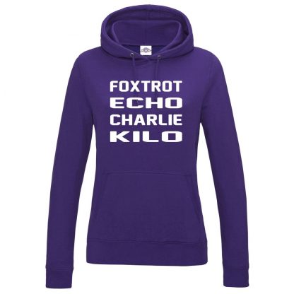 Ladies F.E.C.K Hoodie - Purple, 18