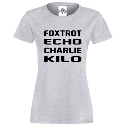 Ladies F.E.C.K T-Shirt - Heather Grey, 18