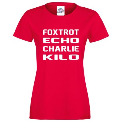 Ladies F.E.C.K T-Shirt - Red, 18