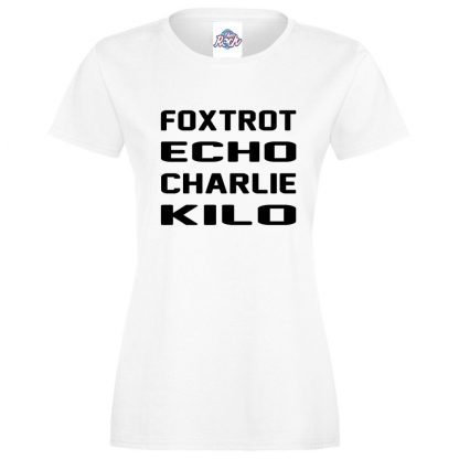 Ladies F.E.C.K T-Shirt - White, 18