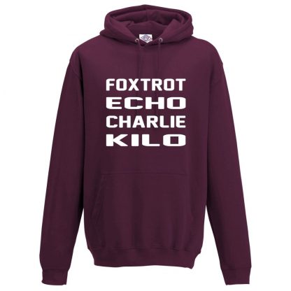 Mens F.E.C.K Hoodie - Maroon, 2XL