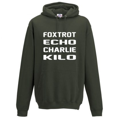 Mens F.E.C.K Hoodie - Olive Green, 2XL