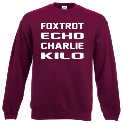 F.E.C.K Sweatshirt - Maroon, 2XL