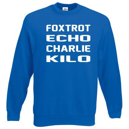 F.E.C.K Sweatshirt - Royal Blue, 2XL