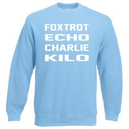 F.E.C.K Sweatshirt - Sky Blue, 2XL