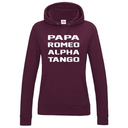 Ladies P.R.A.T Hoodie - Maroon, 18