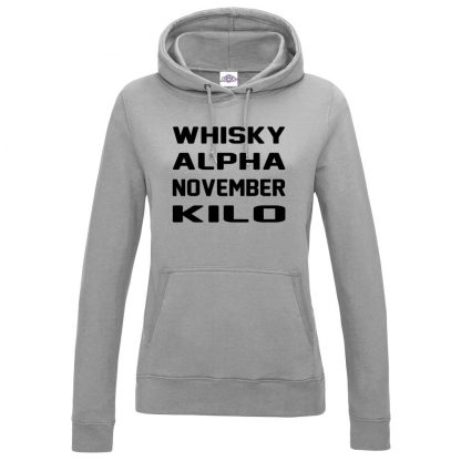 Ladies W.A.N.K Hoodie - Grey, 18