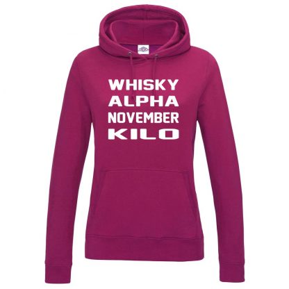 Ladies W.A.N.K Hoodie - Hot Pink, 18