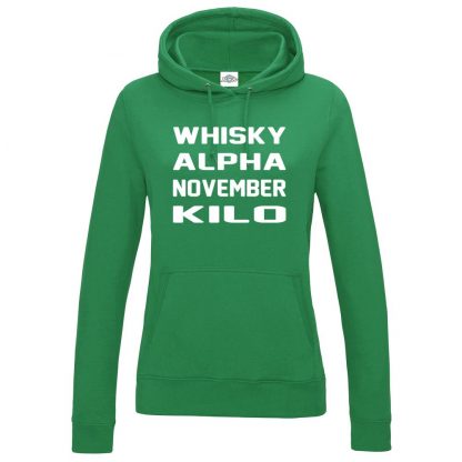 Ladies W.A.N.K Hoodie - Kelly Green, 18