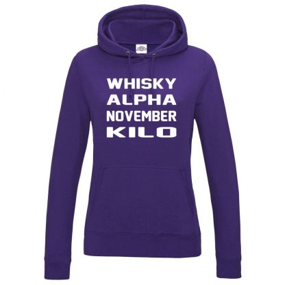 Ladies W.A.N.K Hoodie - Purple, 18