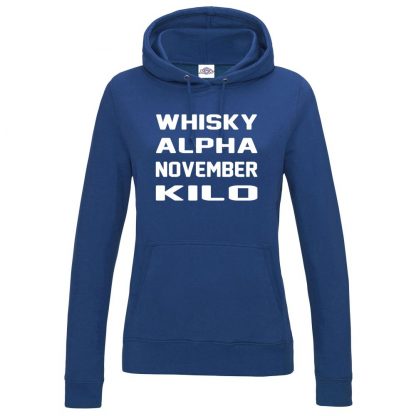 Ladies W.A.N.K Hoodie - Royal Blue, 18