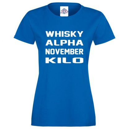 Ladies W.A.N.K T-Shirt - Royal Blue, 18