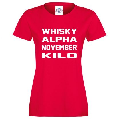 Ladies W.A.N.K T-Shirt - Red, 18