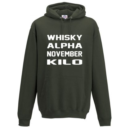 Mens W.A.N.K Hoodie - Olive Green, 2XL