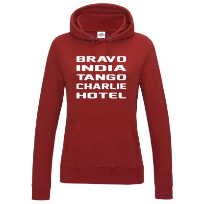 Ladies B.I.T.C.H Hoodie - Red, 18