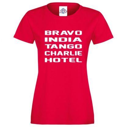 Ladies B.I.T.C.H T-Shirt - Red, 18