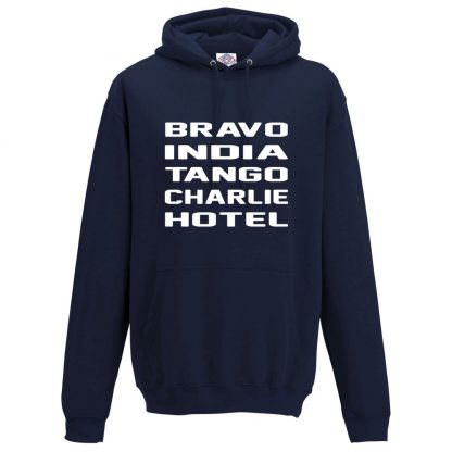 Mens B.I.T.C.H Hoodie - Navy, 5XL