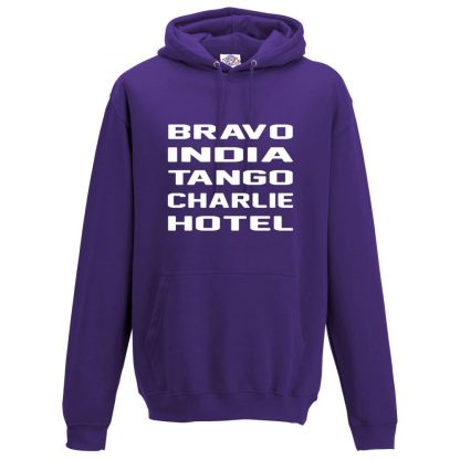 Mens B.I.T.C.H Hoodie - Purple, 3XL