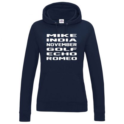 Ladies M.I.N.G.E.R Hoodie - Navy, 18