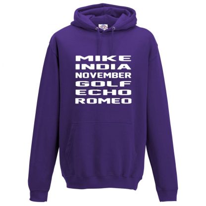 Mens M.I.N.G.E.R Hoodie - Purple, 3XL