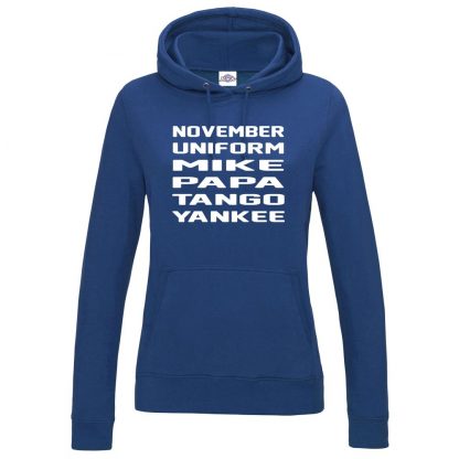 Ladies N.U.M.P.T.Y Hoodie - Royal Blue, 18