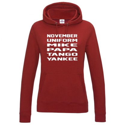 Ladies N.U.M.P.T.Y Hoodie - Red, 18