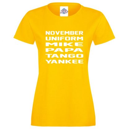 Ladies N.U.M.P.T.Y T-Shirt - Yellow, 18