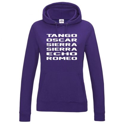 Ladies T.O.S.S.E.R Hoodie - Purple, 18