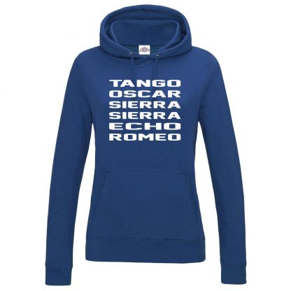 Ladies T.O.S.S.E.R Hoodie - Royal Blue, 18