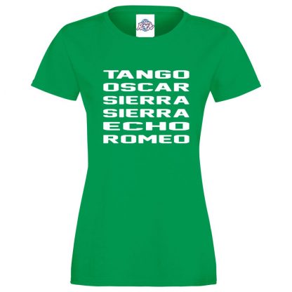 Ladies T.O.S.S.E.R T-Shirt - Kelly Green, 18