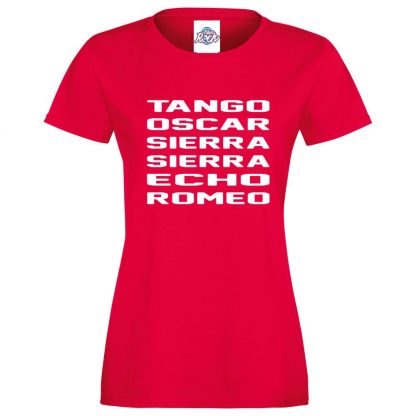 Ladies T.O.S.S.E.R T-Shirt - Red, 18