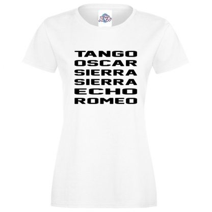 Ladies T.O.S.S.E.R T-Shirt - White, 18