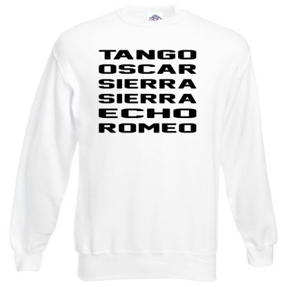 T.O.S.S.E.R Sweatshirt - White, 3XL