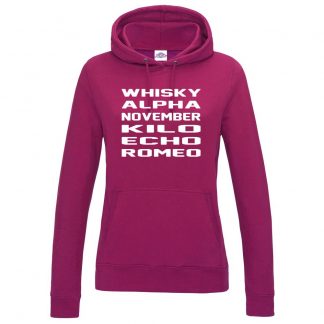 Ladies W.A.N.K.E.R Hoodie - Hot Pink, 18