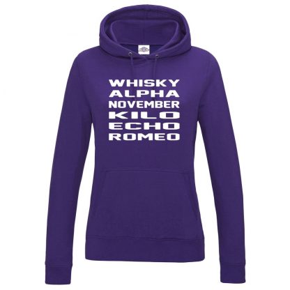 Ladies W.A.N.K.E.R Hoodie - Purple, 18