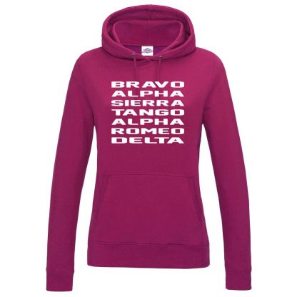 Ladies B.A.S.T.A.R.D Hoodie - Hot Pink, 18