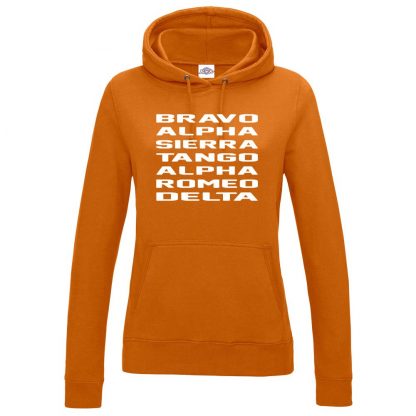 Ladies B.A.S.T.A.R.D Hoodie - Orange, 18