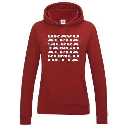 Ladies B.A.S.T.A.R.D Hoodie - Red, 18