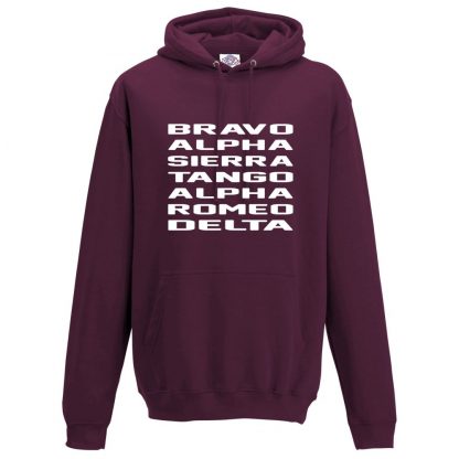 Mens B.A.S.T.A.R.D Hoodie - Maroon, 2XL