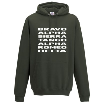 Mens B.A.S.T.A.R.D Hoodie - Olive Green, 2XL