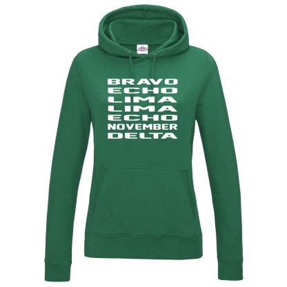 Ladies B.E.L.L.E.N.D Hoodie - Bottle Green, 18