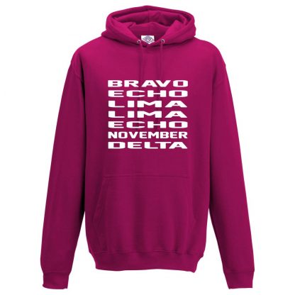 Mens B.E.L.L.E.N.D Hoodie - Hot Pink, 2XL