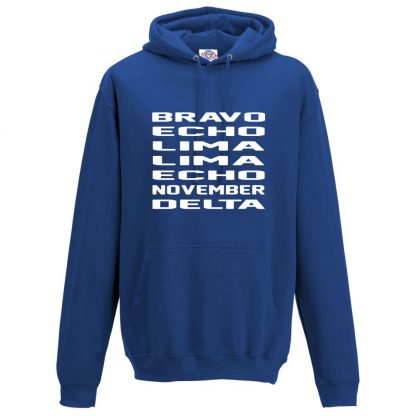 Mens B.E.L.L.E.N.D Hoodie - Royal Blue, 3XL