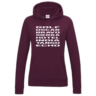 Ladies G.O.B.S.H.I.T.E Hoodie - Maroon, 18