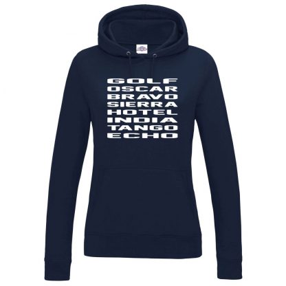 Ladies G.O.B.S.H.I.T.E Hoodie - Navy, 18